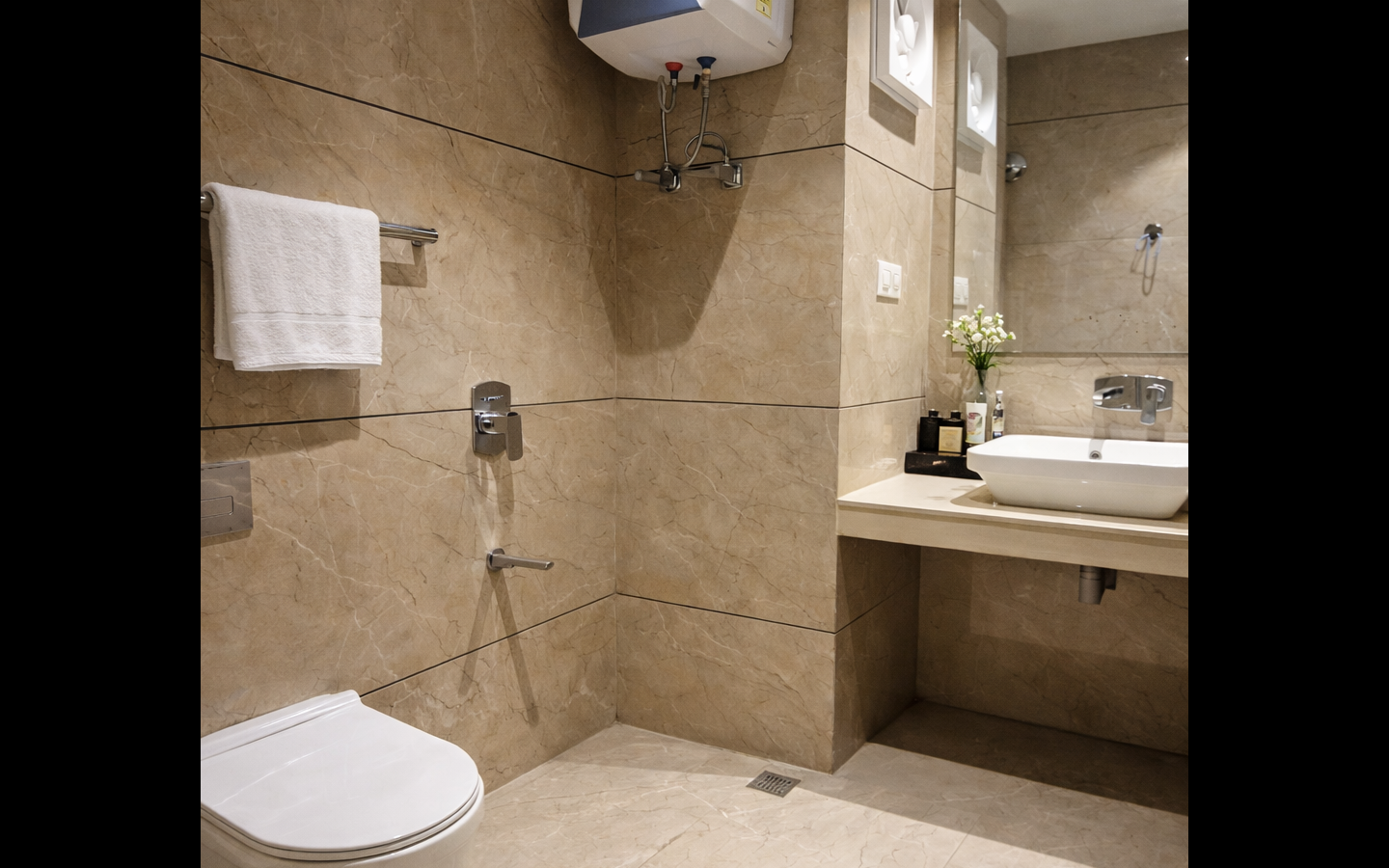 Bathroom and toilet area view 1