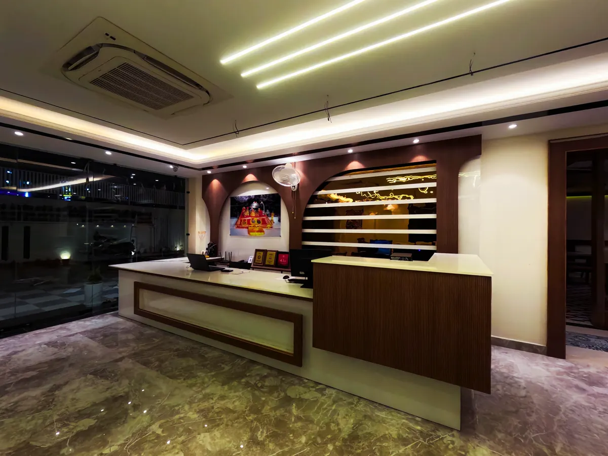 Reception and lobby area